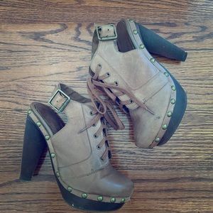 ALDO brown leather mules